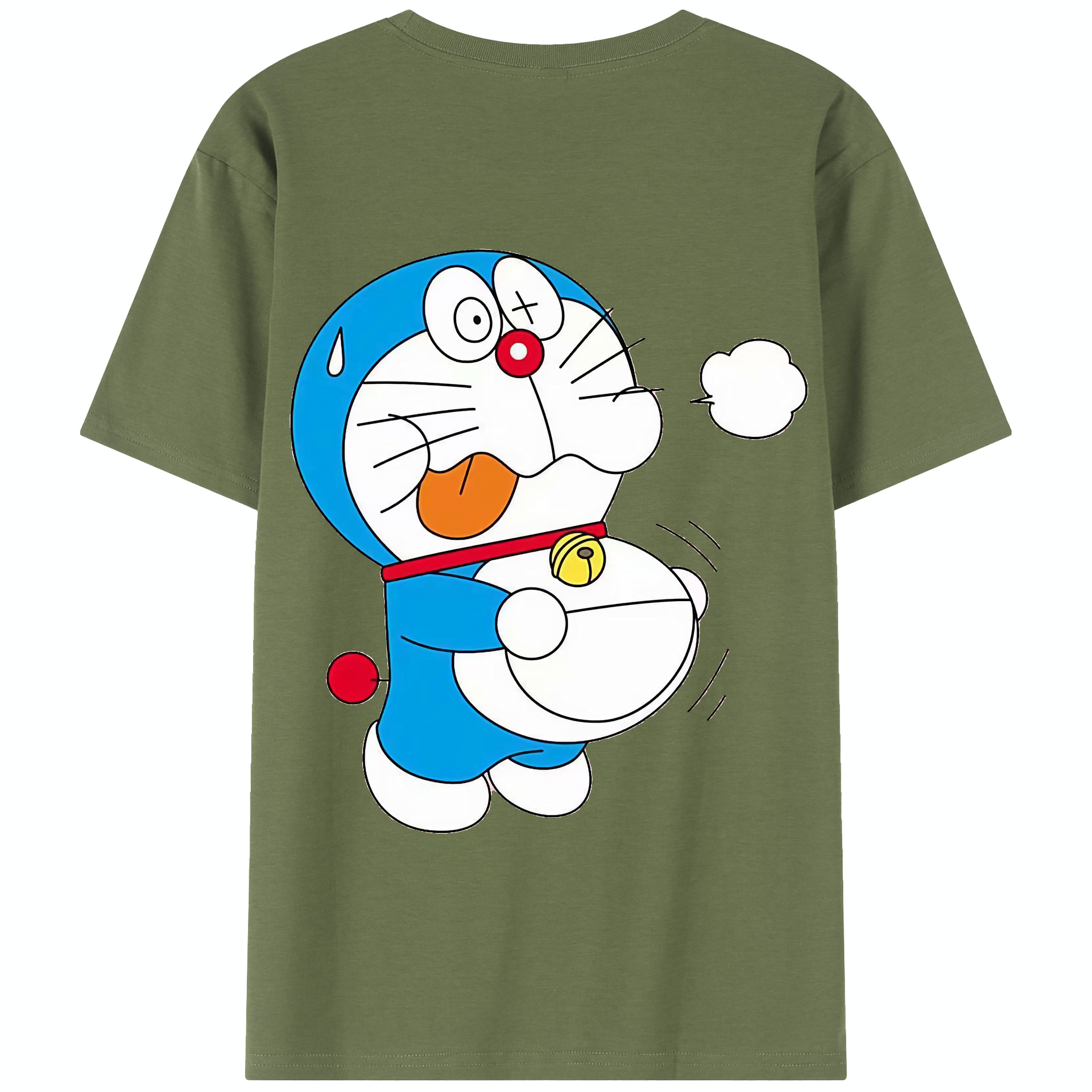（画像用） ドラえもん Doraemon 綿100％半袖Tシャツ（背面プリント）
